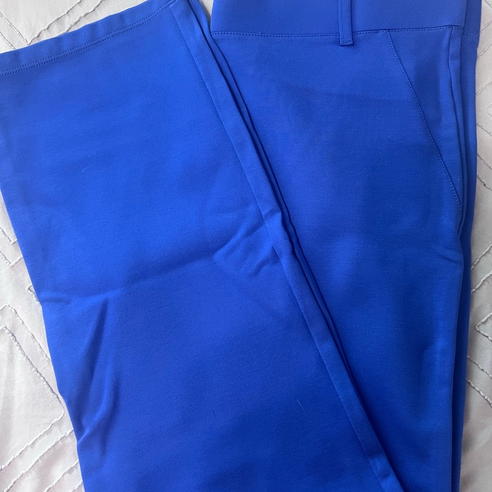 Betabrand Classic Yoga Dress Pants - Bootcut (Bright Blue)